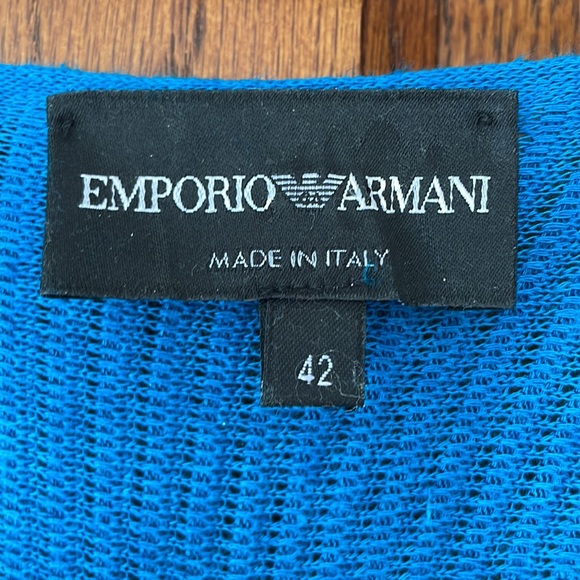 EMPORIO ARMANI Knit woman’s Wool Blue Sweater /TAGS included! Size Small (IT 42) - Picture 2 of 16